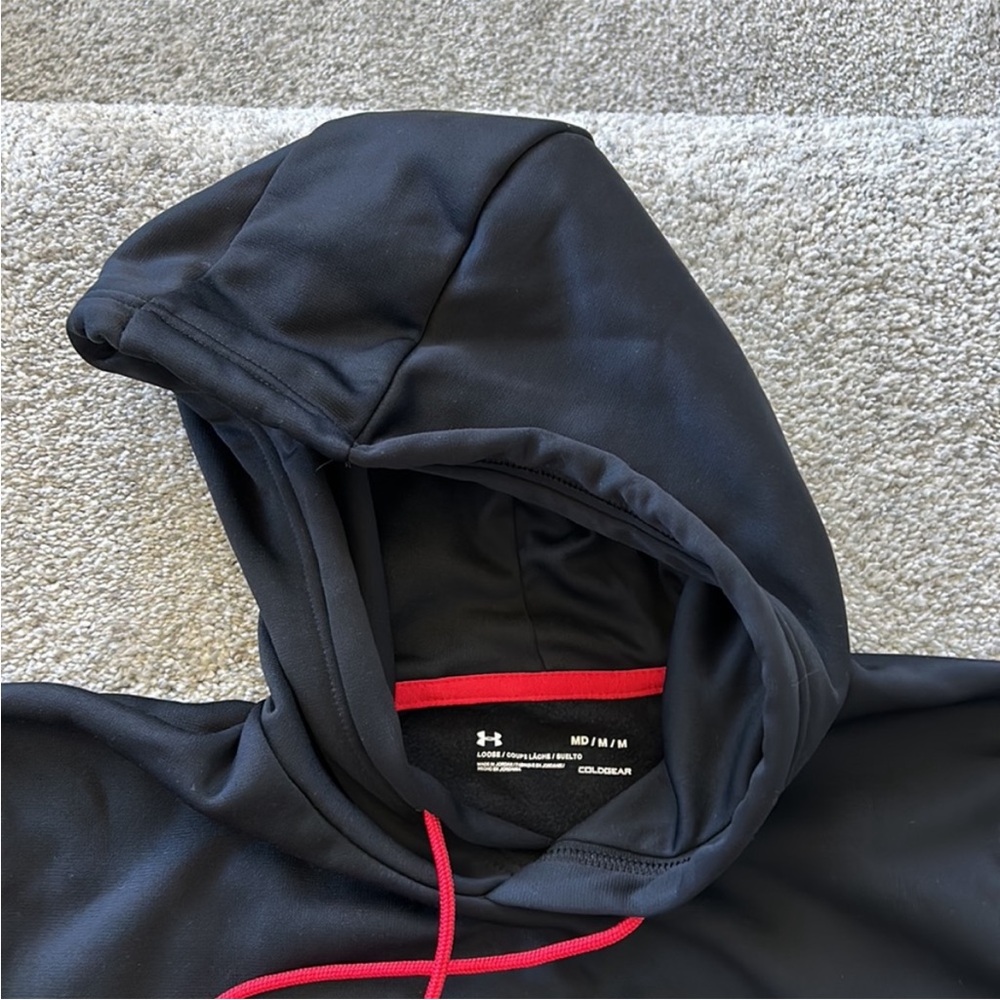 Men’s Under Armour Black Coldgear Hooded Sweatshirt - Picture 5 of 6